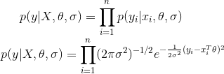 joint probability distribution of y,θ,σ
