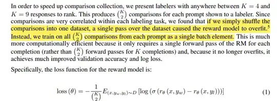 Training for the comparisons
