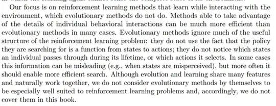 Evolution vs Learning Sutton&Barto 20202