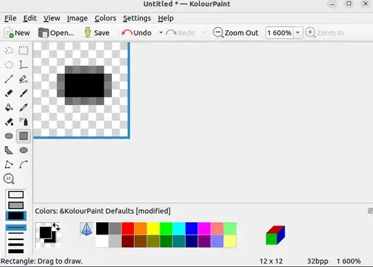 What I get: filled rectangle