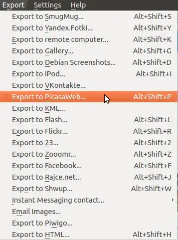 Export Options
