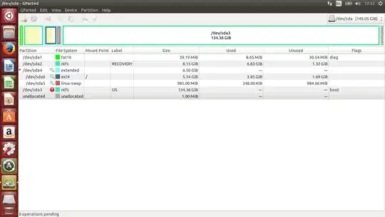 gparted screenshot