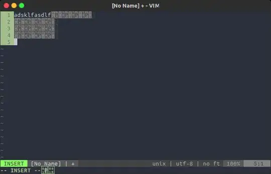 Screenshot of odd characters