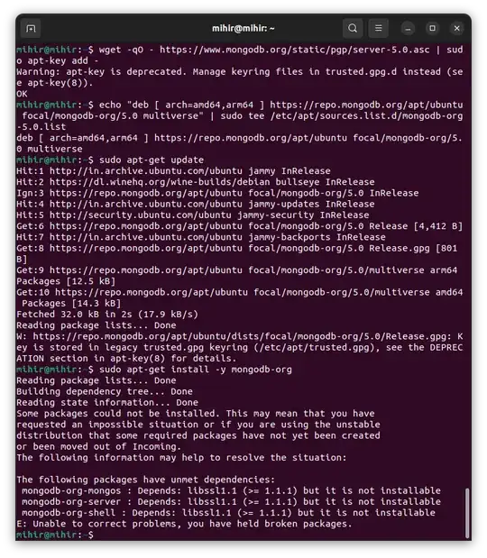 this is the output I am getting after following the official documentation