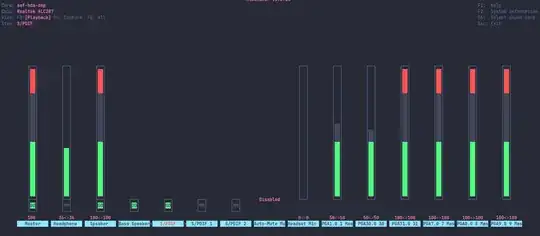 alsamixer screenshot