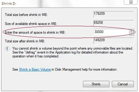 Shrinking a Partition