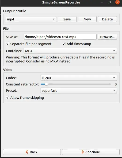 Here is screenshot of that config