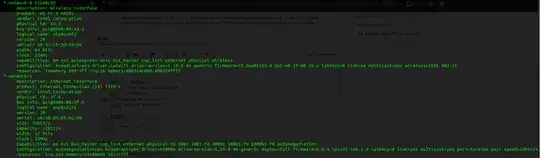 Screenshot result lshw