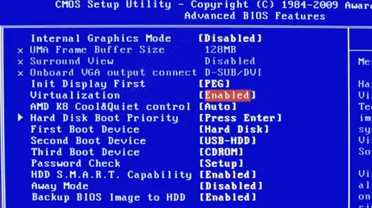 Award BIOS Virtualization Flag