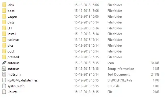 Ubuntu 18.04 live USB folder