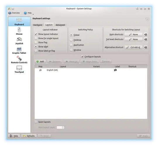 System Settings - Input Devices - Keyboard