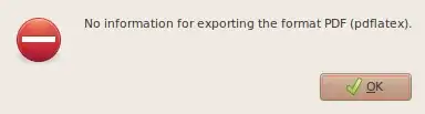 No information for exporting the format PDF (pdflatex)
