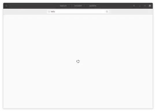 Screenshot of the issue