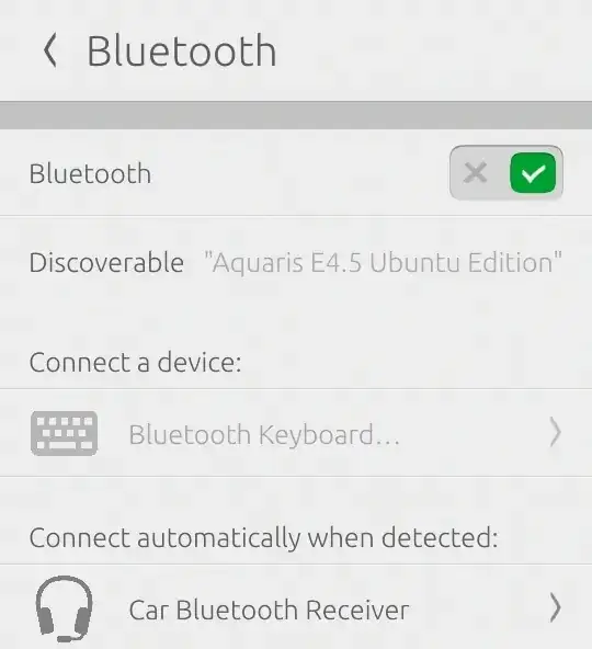 Ubuntu Rouch BQ bluetooth keyboard