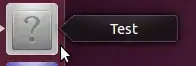 Question mark for application icon displayed