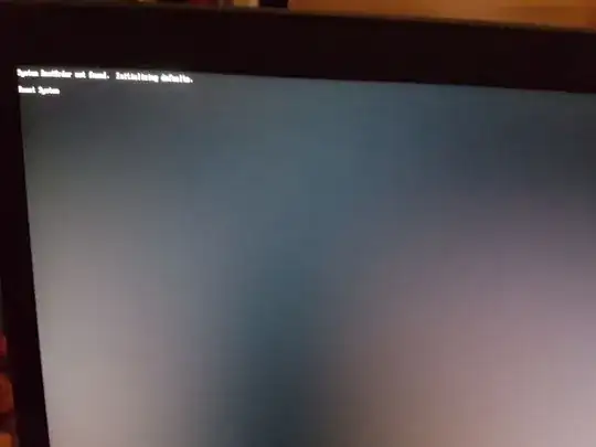 Screenshot: Boot Error