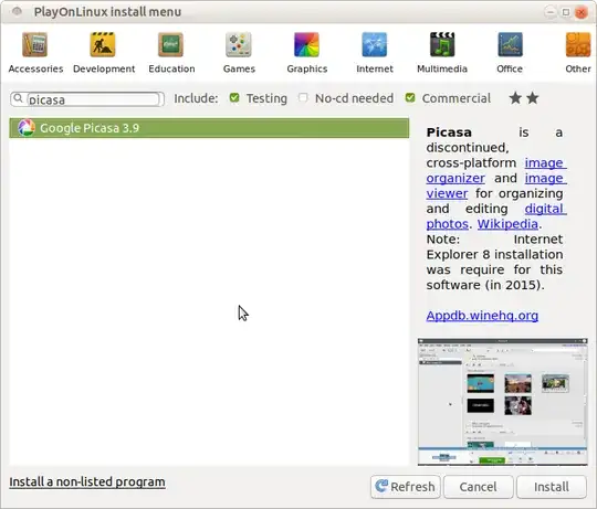 Picasa in PlayOnLinux
