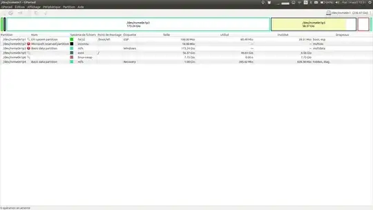 Gparted screenshot