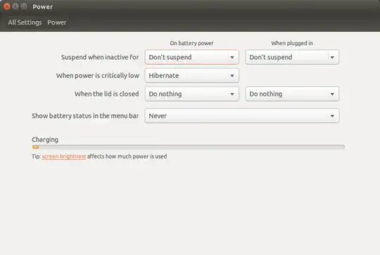 Power settings