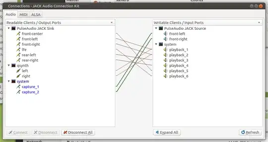 jack connections: audio tab