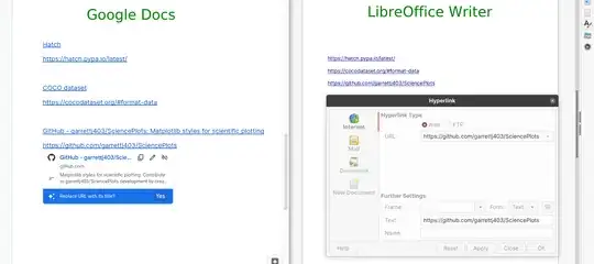 Google Docs hyperlink text suggestion