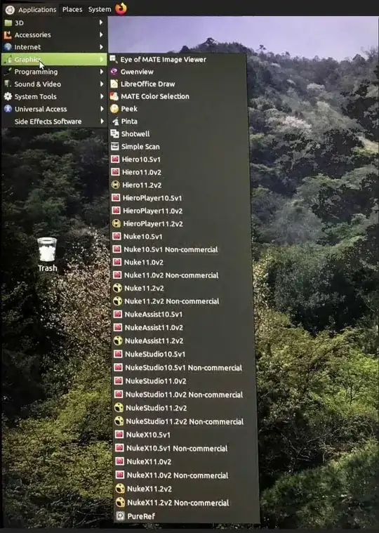 Graphics dropdown menu