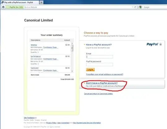 PayPal Payment Screen