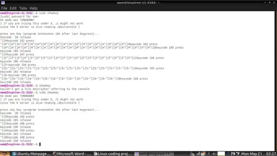 showkey output