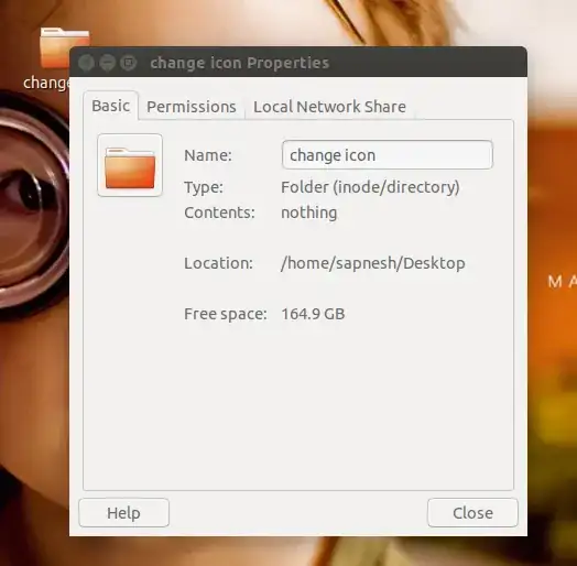 change-icon-properties window