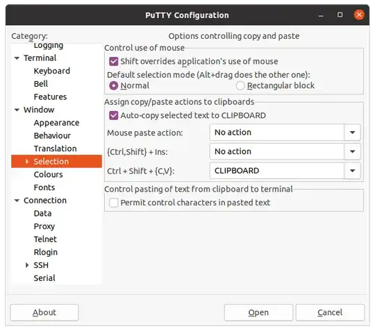Putty Dialog