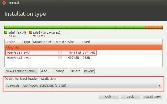 bootloader install option