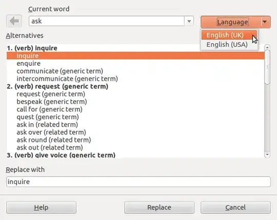 Functioning UK thesaurus dialogue