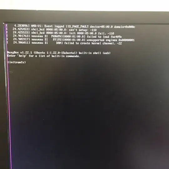 error screen
