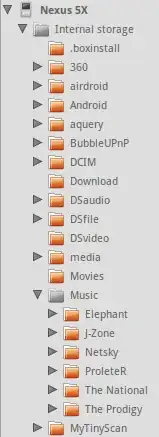 Thunar view of MTP connected phone