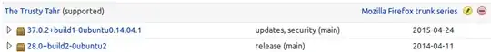 Launchpad screenshot showing expandable selections of package downloads for multiple pockets in the same release