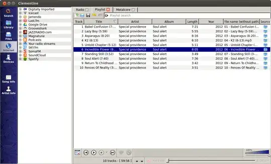 Clementine with Windows classic theme