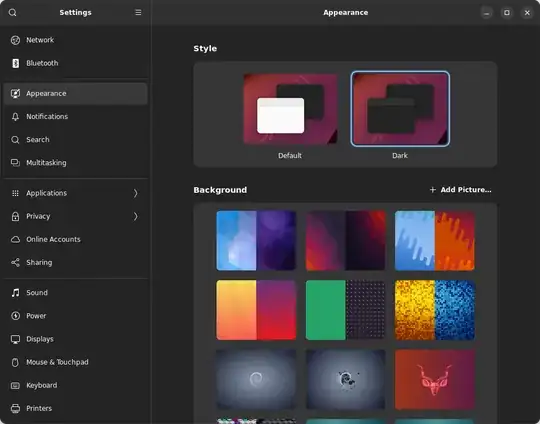 gnome-control-center-apearance