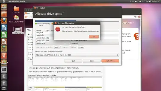 Error message