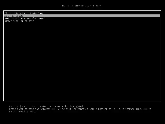 GRUB boot menu
