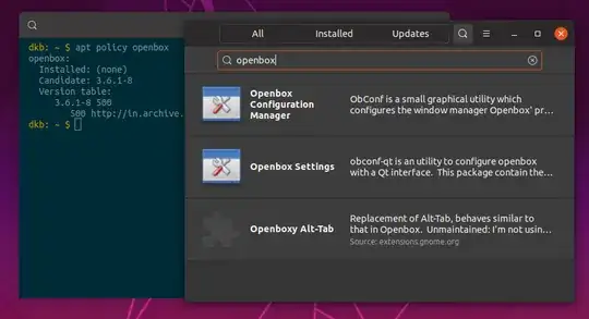 Software Center doesn't find Openbox