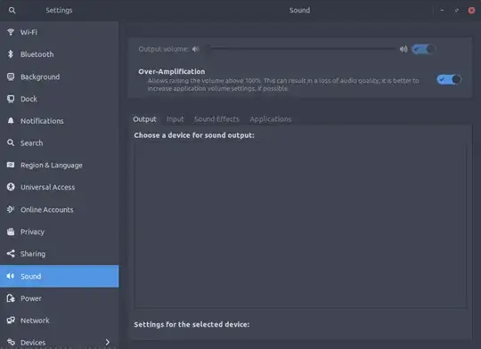Settings/Sound/Output