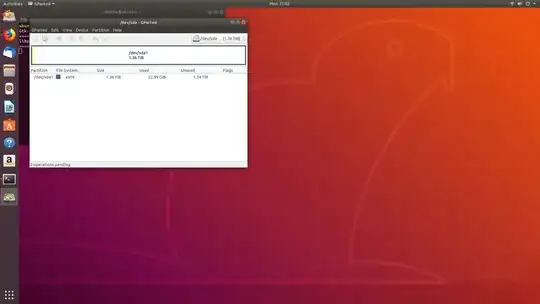 EXT4 gparted Screenshot