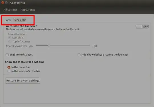 Go to the Behaviour tab