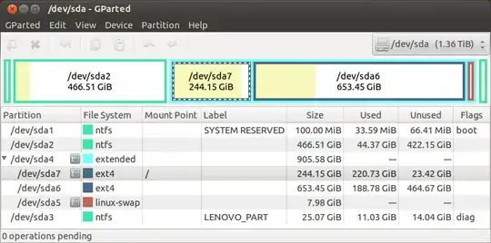 gparted screenshot