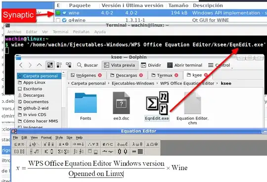 working Linux with wine