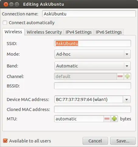 Wireless Settings