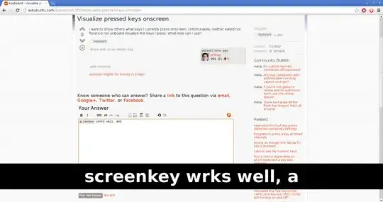 screenshot of screenkey