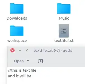 Nautilus simple text file