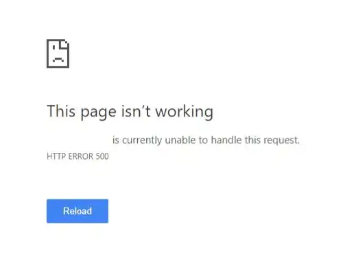 Error screen