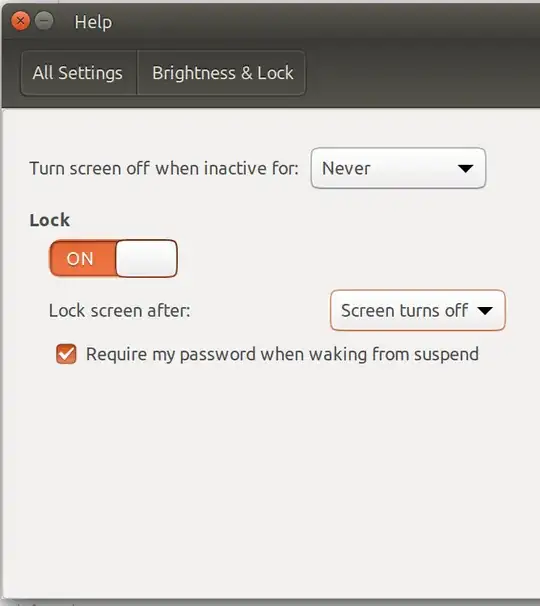 screenshot of Brightness & Lock settings